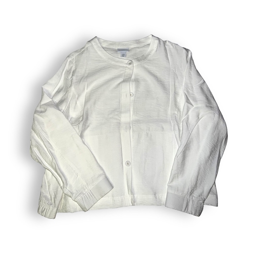 Liz Claiborne New Women's Cuffed Light Jacket Button Up